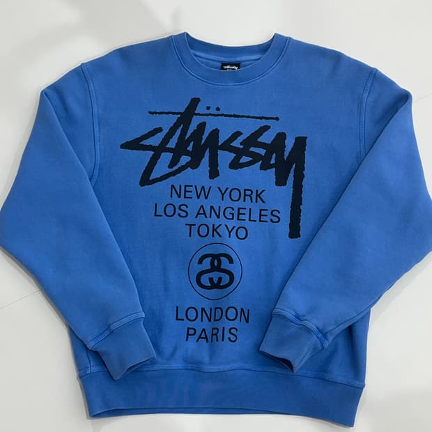 스투시 월드투어 크루넥 맨투맨 S