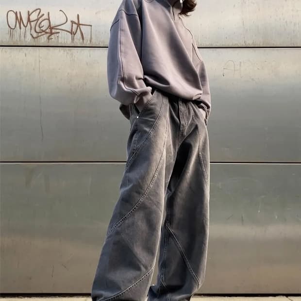 ADD 에드 흑청 토네이도 와이드데님팬츠 XS 남성 28-29 사이즈