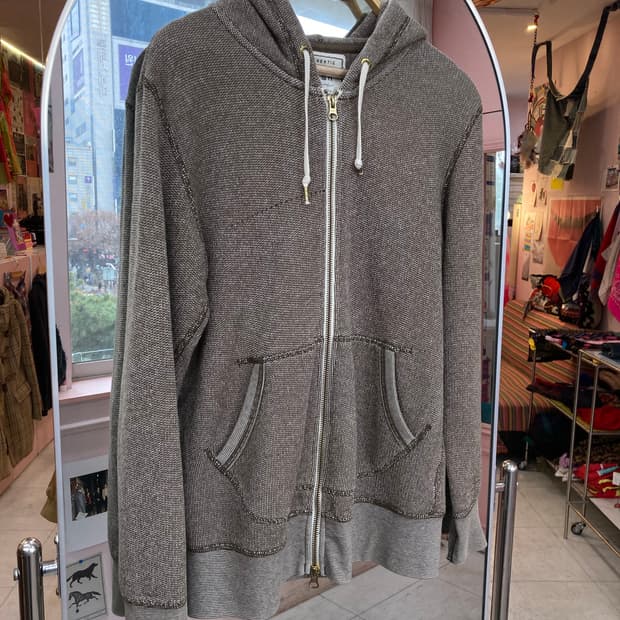 에스닉 브라운 투웨이 후드집업