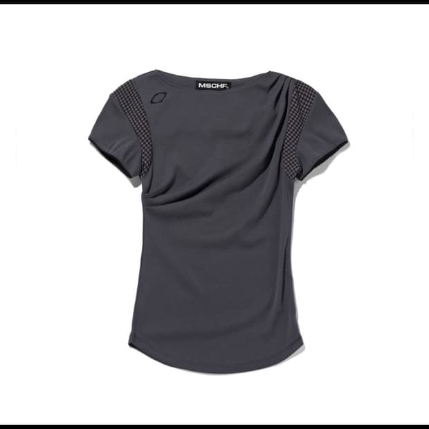 (구해요) COWL CHECK BLOCK TOP CHARCOAL 구해요