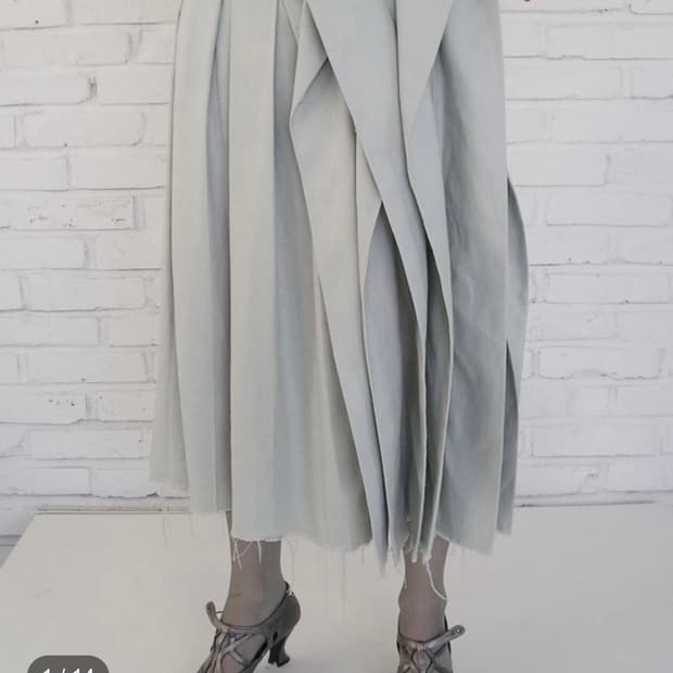 Eonts offbeat pleats skirt-mint