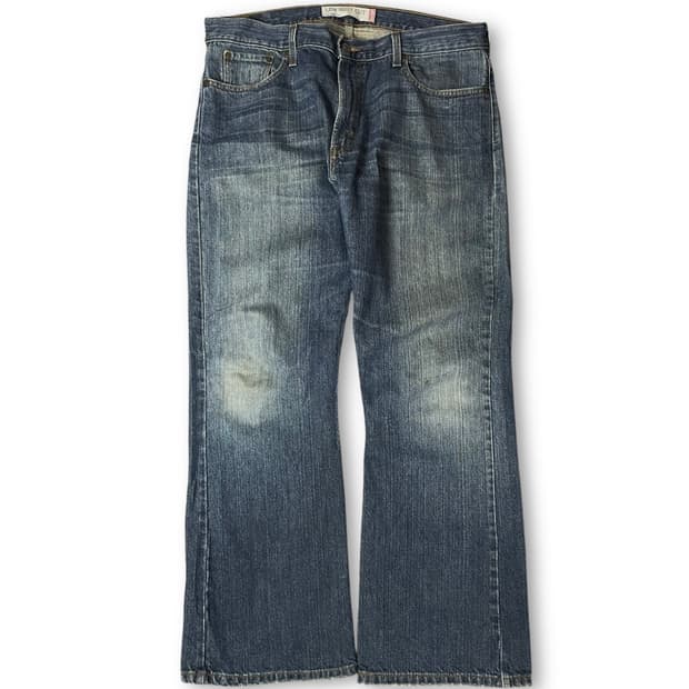 (36) 리바이스 527 36X30 로우부츠컷 워싱 데님 팬츠