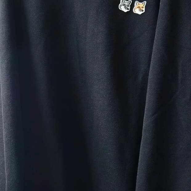 메종키츠네 투폭스 맨투맨 블랙 L