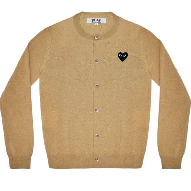 플레이꼼데가르송 가디건 베이지 L 