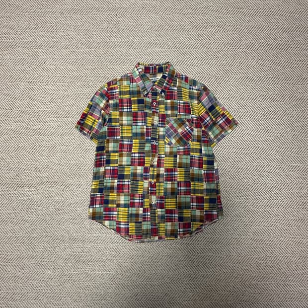 CUBE SUGAR patchwork shirt