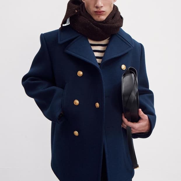 렉토 23FW 금장 피코트 네이비 (L)