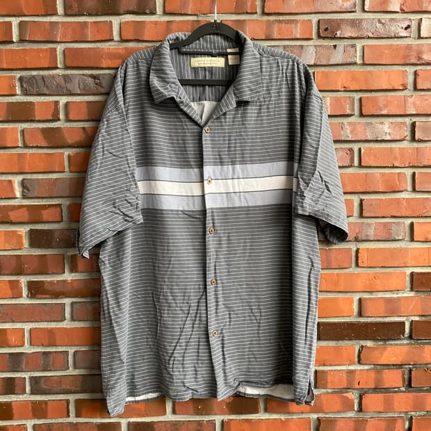 (2XL) 빈티지 스트라이프 셔츠
