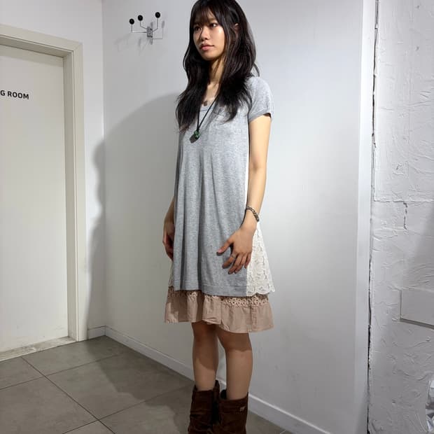 Sacai luck 반팔 레이스 원피스