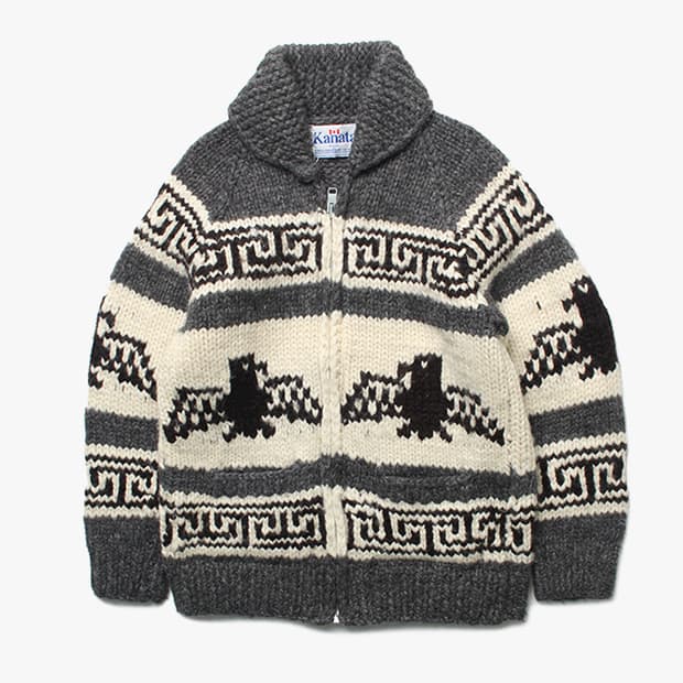  KANATA "Grey Knit Zip-up"