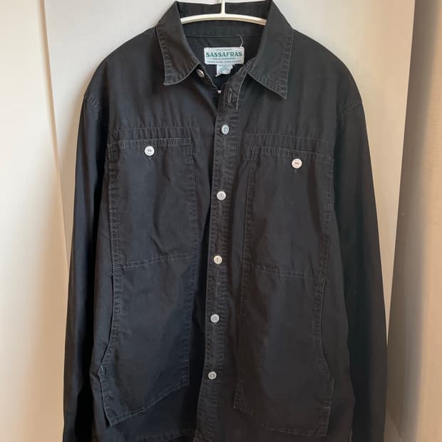 sassafras black shirt jacket
