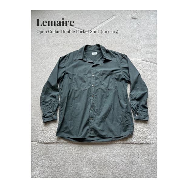 Lemaire 오픈칼라 더블포켓 셔츠 (100-105)