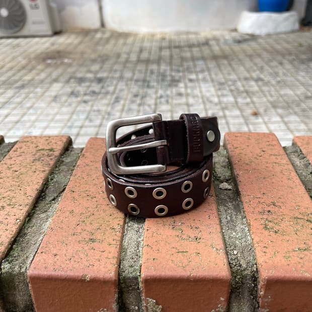 버커루 소가죽 아일렛 벨트