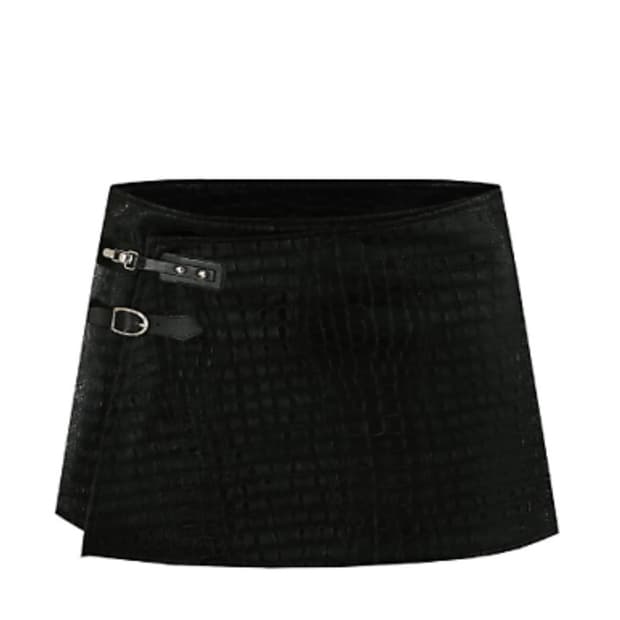 카시코 kashiko Faux Alligator Wrap Skirt M 