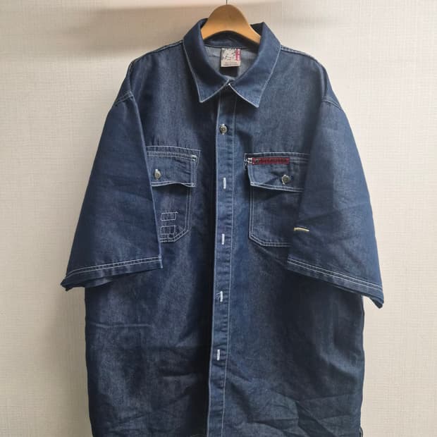 L/115) RUFF RIDERS 90's 힙합 데님 셔츠 팝니다