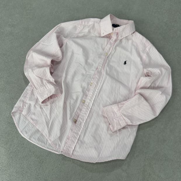 폴로 랄프로렌 핑크 스트라이프 셔츠 s