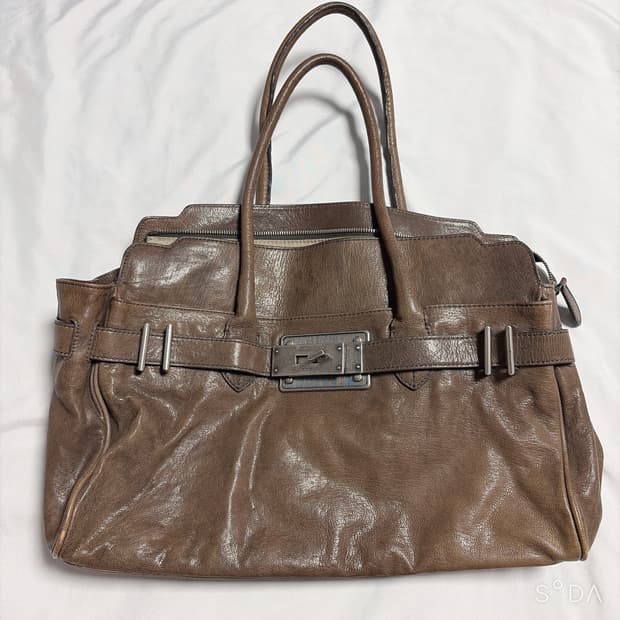 TIME 타임 브라운 숄더백