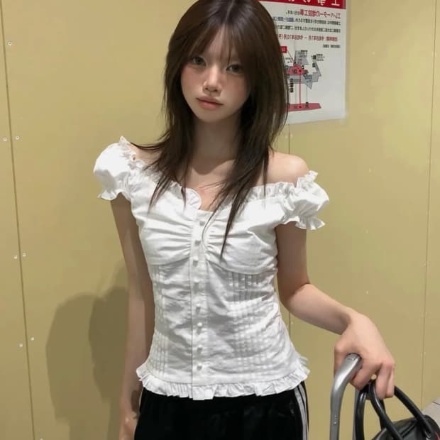라츠유 엘라 블라우스 화이트 s