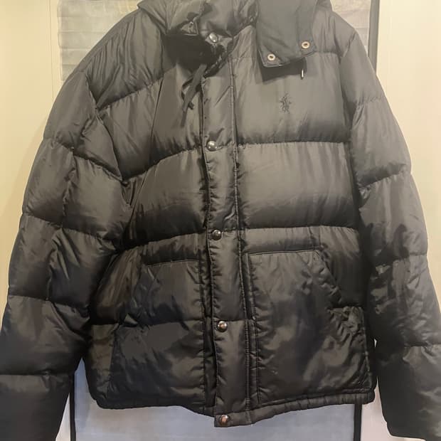 폴로 블랙 패딩 점퍼 L 100~105