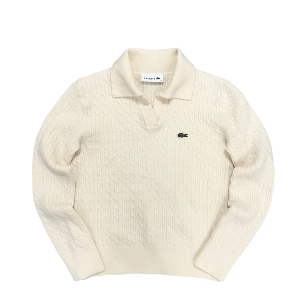 라코스테 우먼스 울 케이블 카라니트(34)