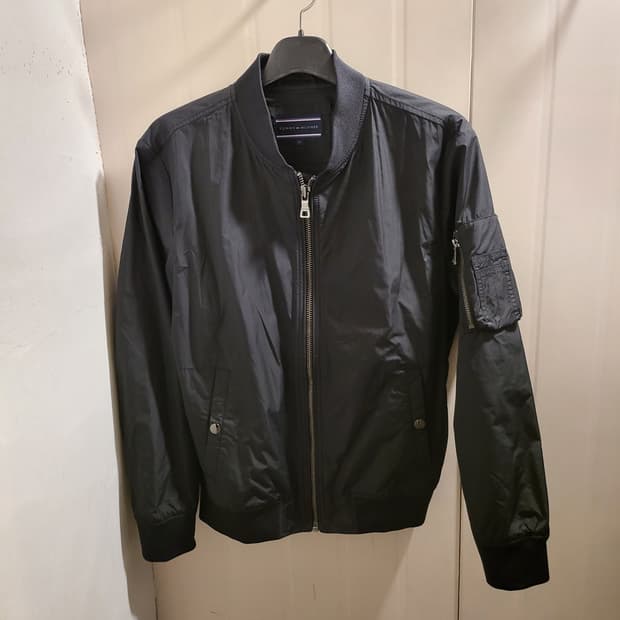 [M]타미힐피거 블랙 MA-1 봄버 자켓