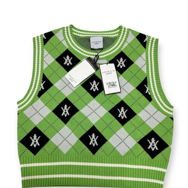 아트메드라비 아가일 패턴 니트 조끼