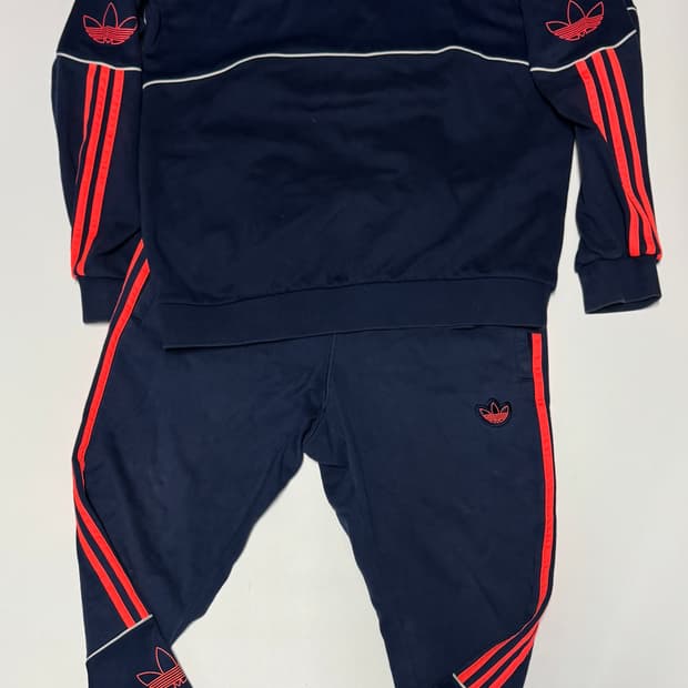 아디다스 트레포일 사이드 로고 트레이닝 셋업 맨투맨 바지