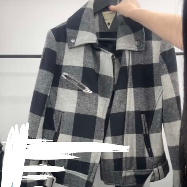 큐빈티지 체크코트