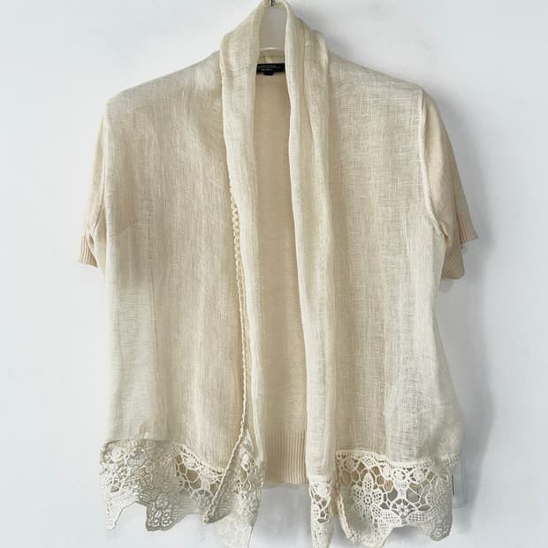 막스마라 실크 린넨 오픈 가디건