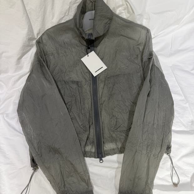 해칭룸 볼레로 자켓 크리즈드 라이트 그레이/2