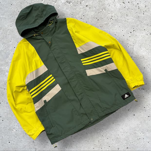 [3XL] 아디다스 어반 올드스쿨 바람막이 옐로우/그린 D32