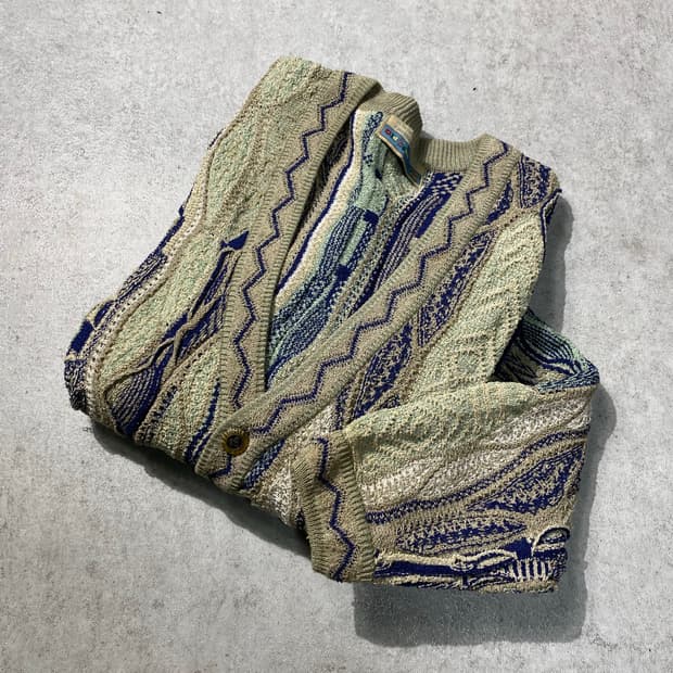 [L-XL] 90s Old Country 올드컨트리 케이블니트 가디건