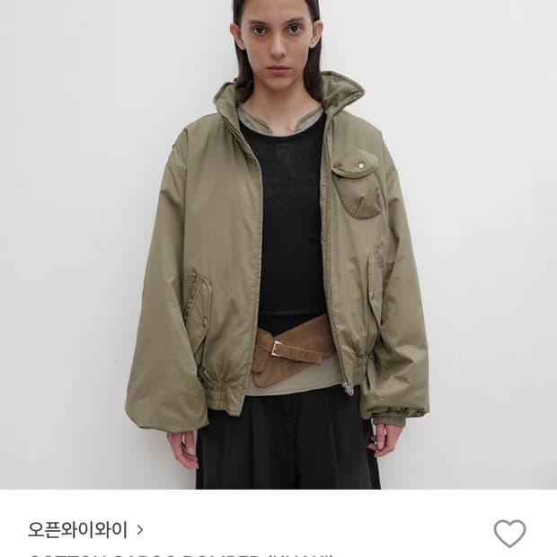 오픈와이와이 코튼 카고 봄버 s