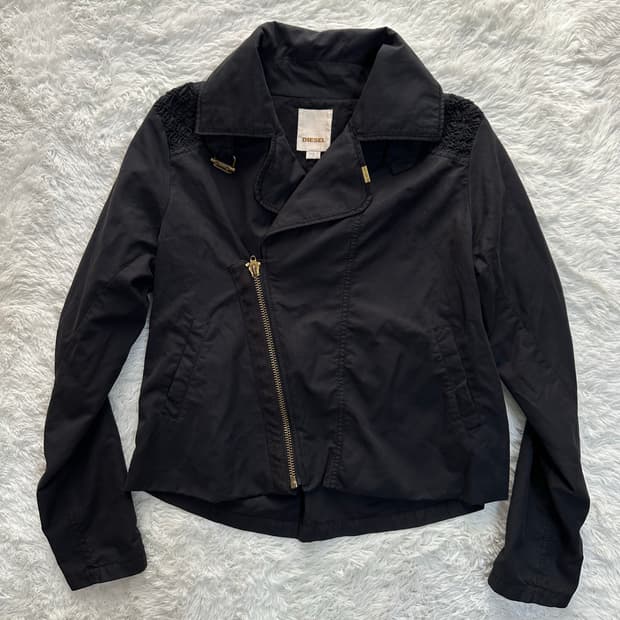 Diesel 블랙 라이더 자켓 S