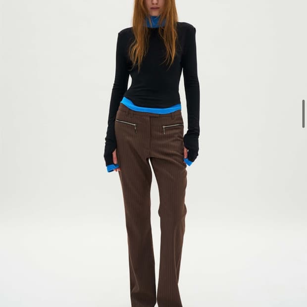 파르티멘토 우먼 레이어드 하이넥 블랙