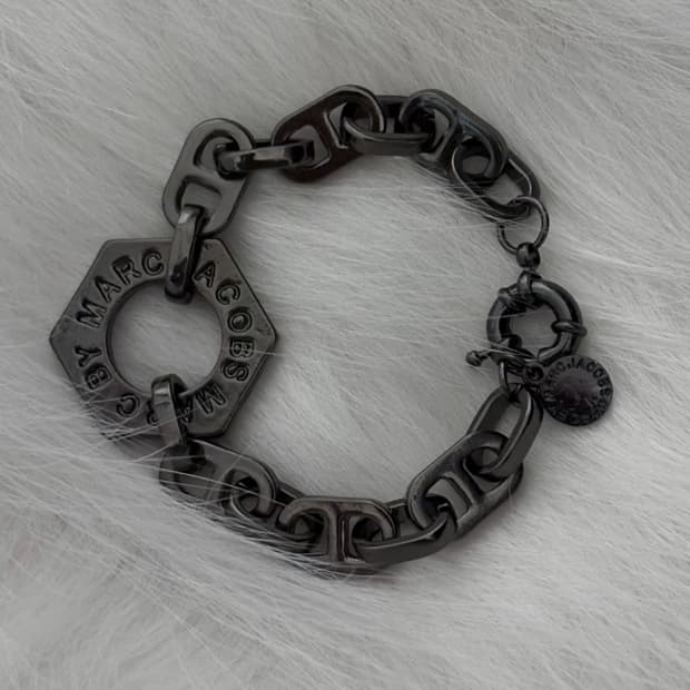 빈티지 스페너 참 팔찌 - 다크 그레이