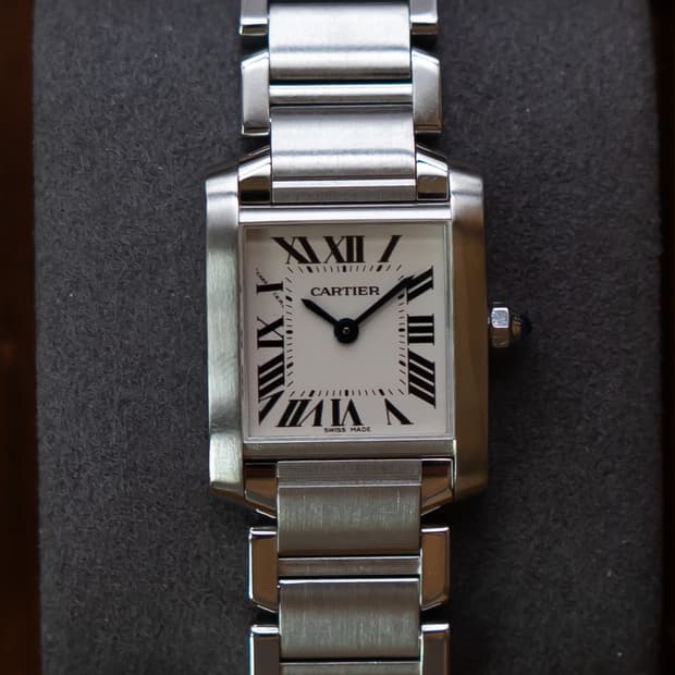 까르띠에 탱크 프랑세즈 스몰 쿼츠 시계