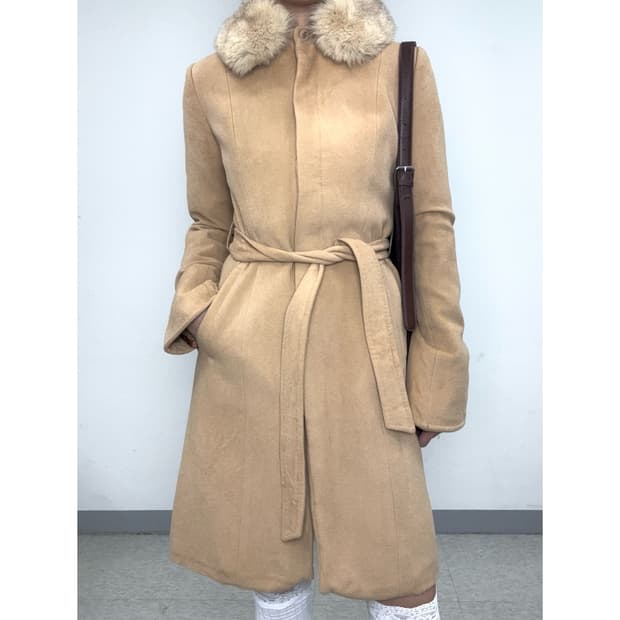 빈티지 갸루 롱 코트 아우터