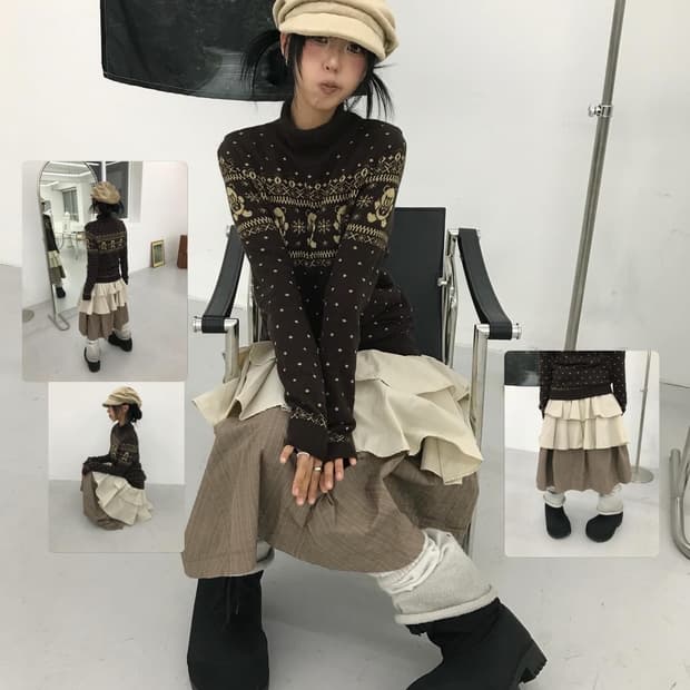 Hysteric Glamour Fxxk Bear Dots Knit