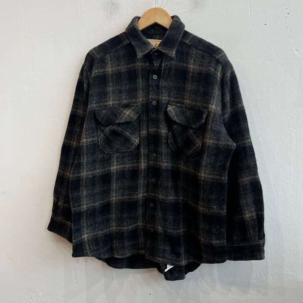 WOOLRICH 울리치 울 체크 셔츠 자켓 Made in USA (L)