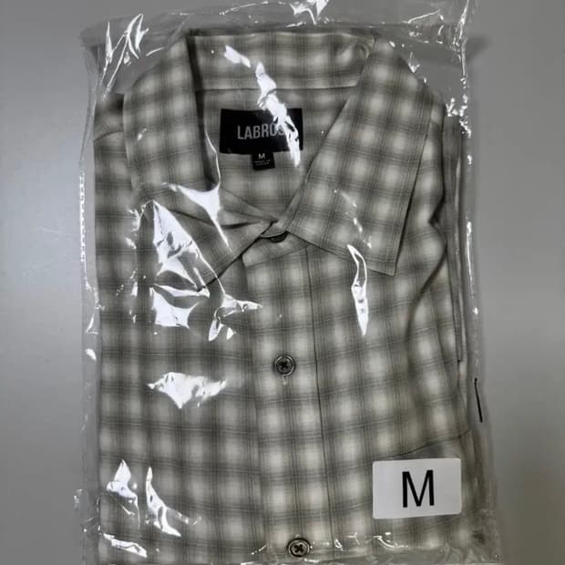 라브로스 체크 셔츠 M (Olive)