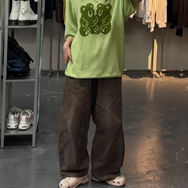 나이스고스트클럽 구미베어 니트 A2467