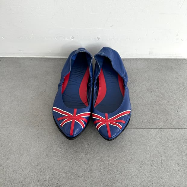 알렉산더 맥퀸 유니온잭 플랫슈즈