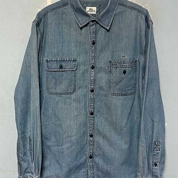라코스테 남자 포켓 데님셔츠 춘추 L 100