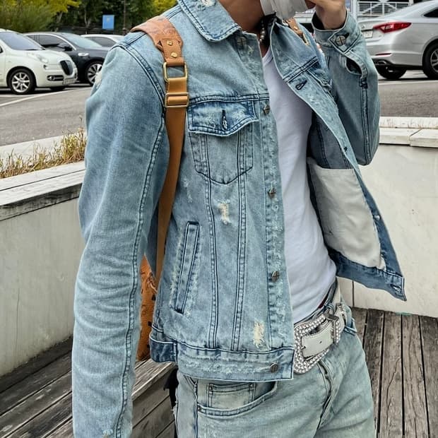 (M) Ksubi 수비 디스트로이드 데님 자켓