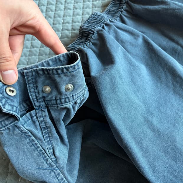 더바이닐하우스 다이드 컷오프 블루종 블루