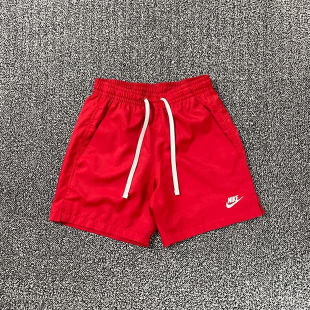 빈티지9. 나이키 우븐 라인드 플로우 숏팬츠 반바지 레드 안감 메쉬