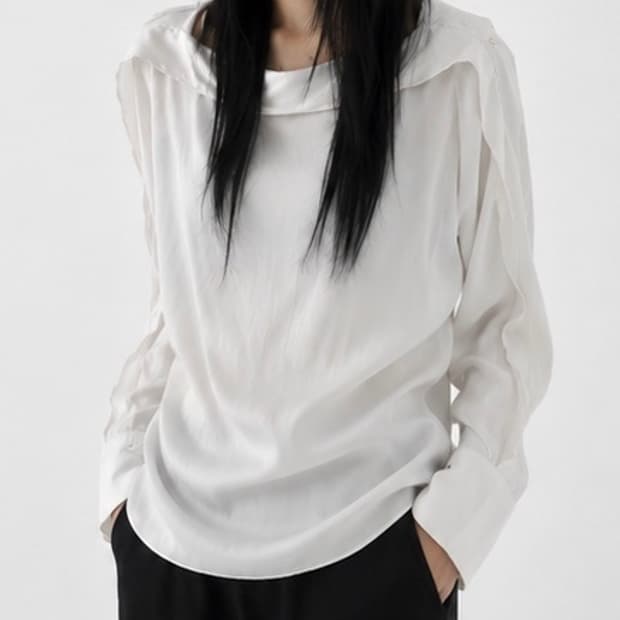 White Silky Blouse