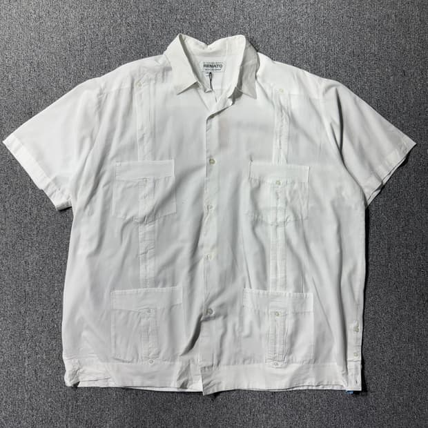 쿠바 셔츠 화이트 ( XXL/OLD-7651 )