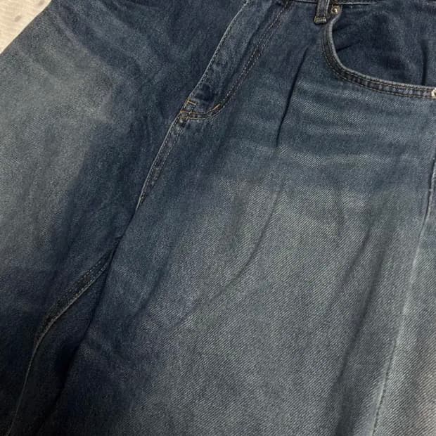 워싱 청바지 와이드 세미와이드 팬츠 OOT OOTJ 