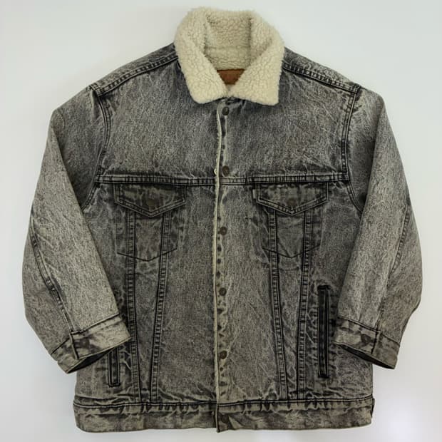 Levi's  리바이스 80,s 양털 흑청 데님 쉐르파 자켓 